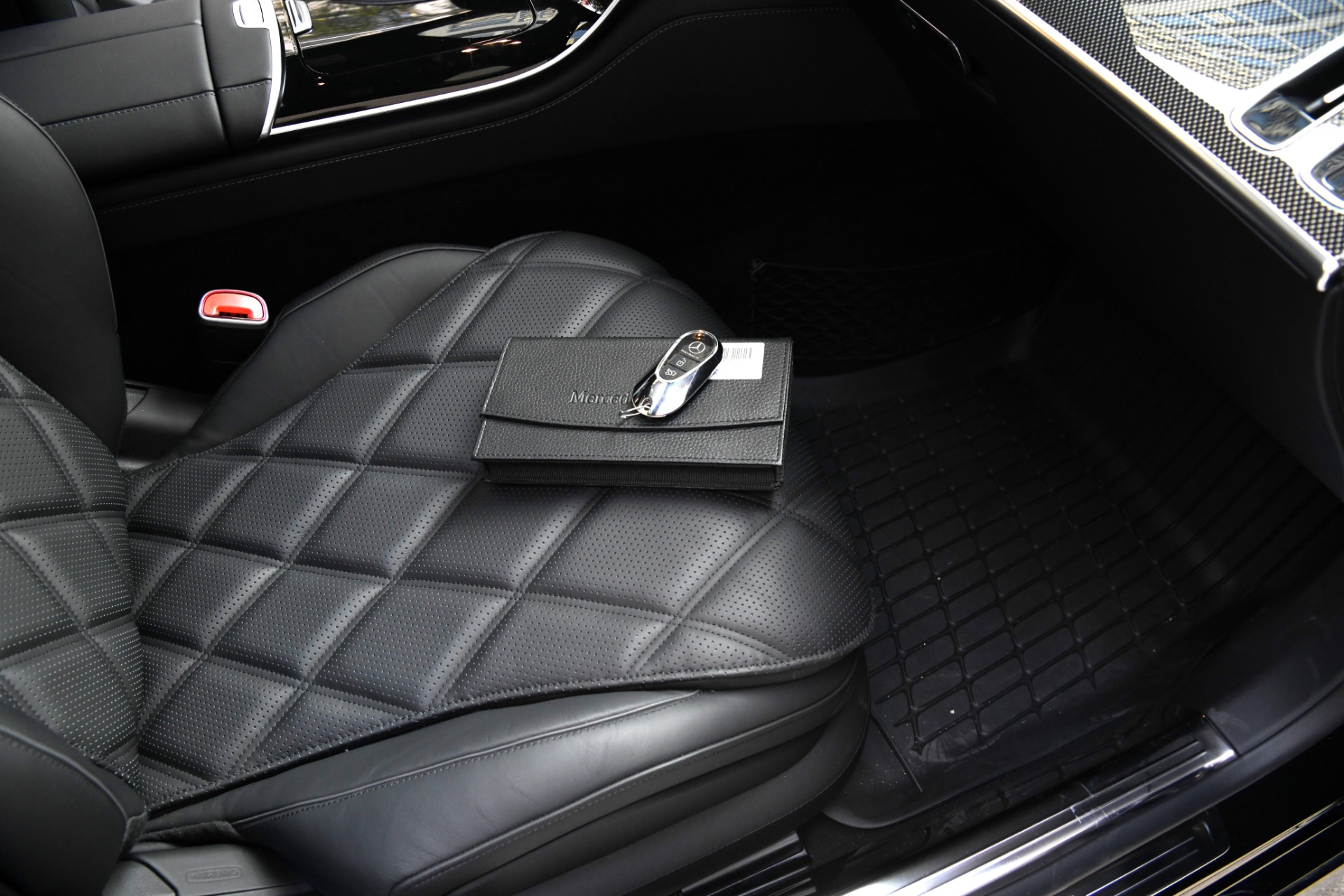 2023 Diamond Vegan Leather Floor Mats fits W223 Mercedes Maybach