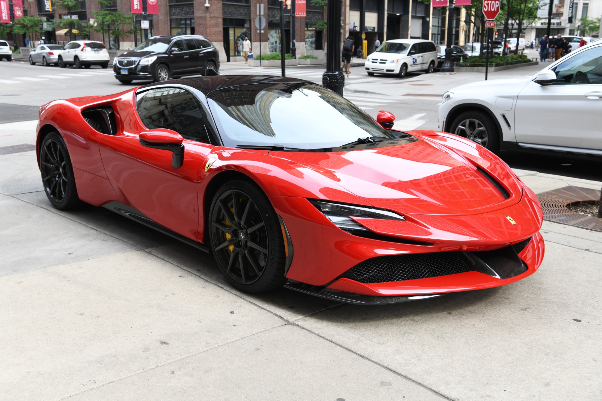 In pics: Ferrari SF90 Stradale with gold-over-tan paint looks odd